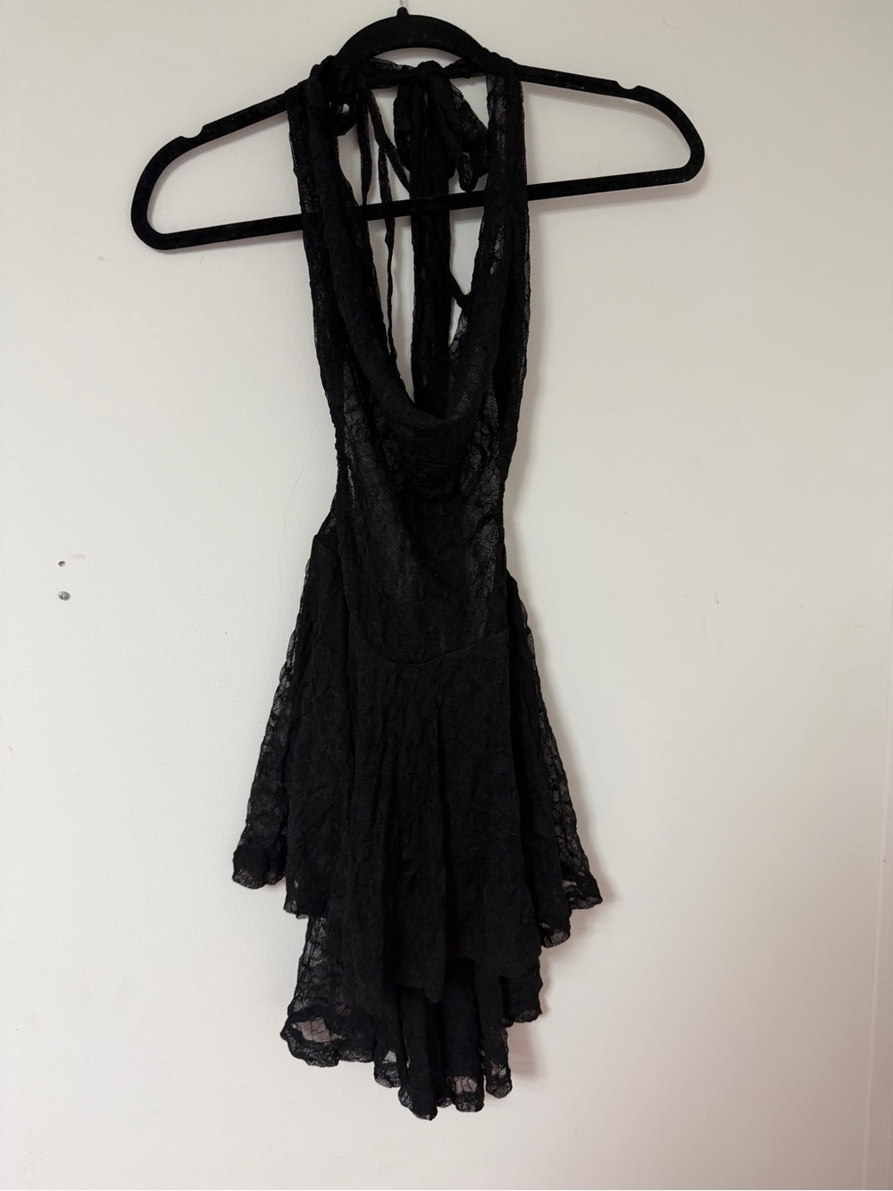 Black Lace Flare Dress